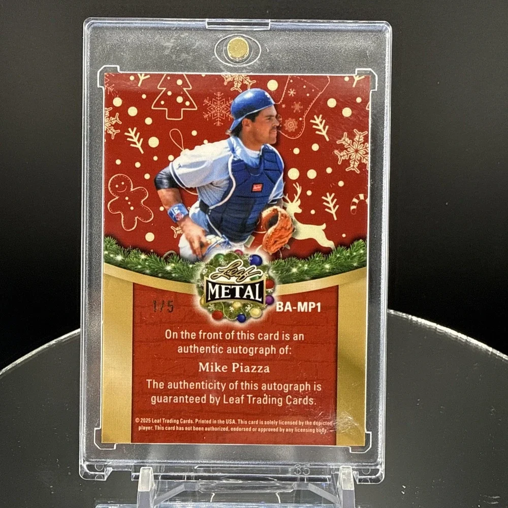 2025 Leaf Baseball Nation Mike Piazza Pure Hitter Green Autograph  #1/5 Mets